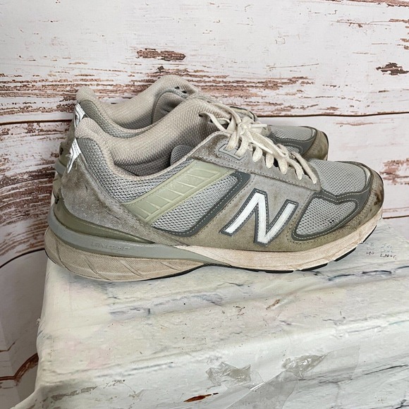 New Balance Mens 990V5 Gray Low Top Lace Up Sneaker Shoes Size 10.5 2E - Picture 1 of 8